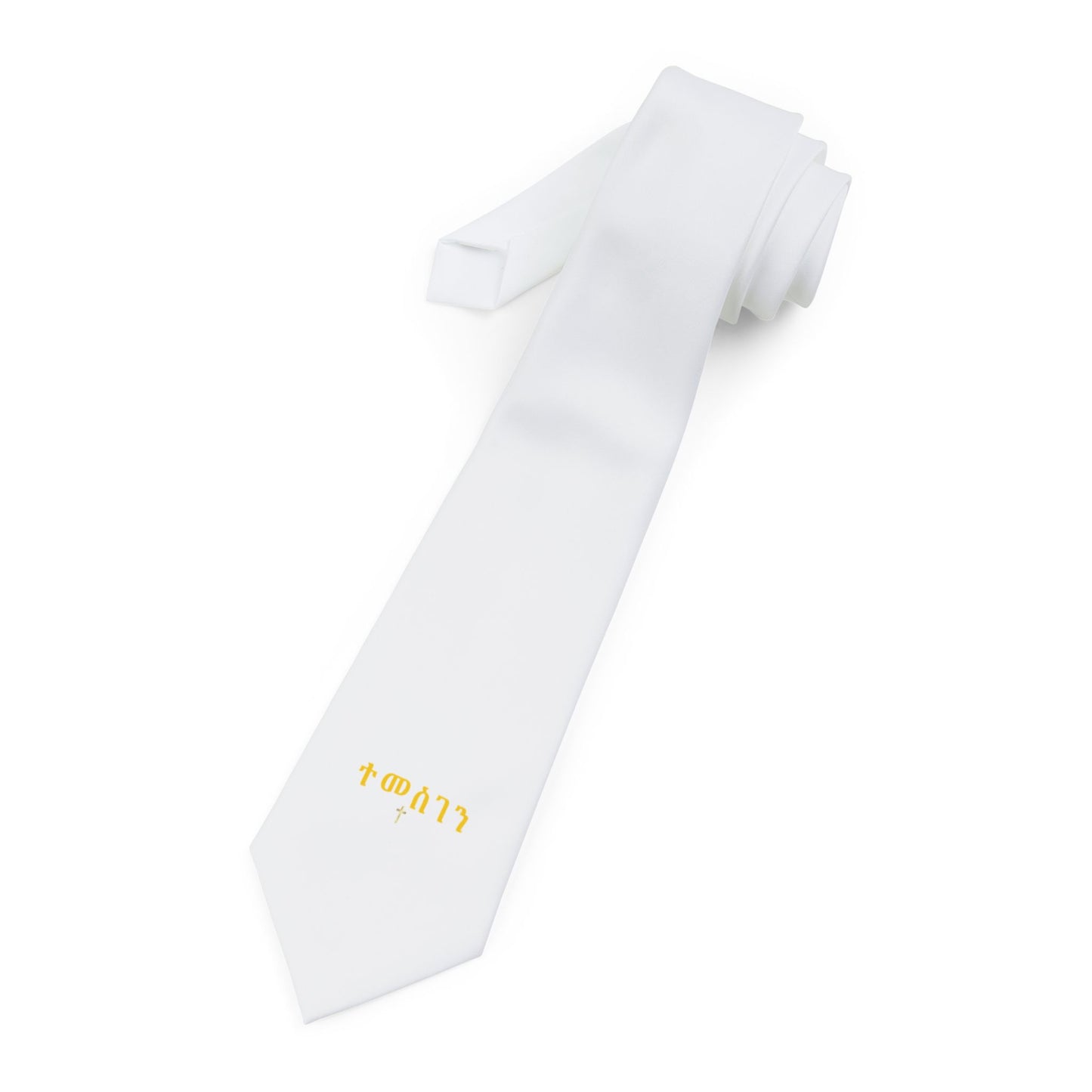Perfect Dad Gift: Elegant White Satin Necktie