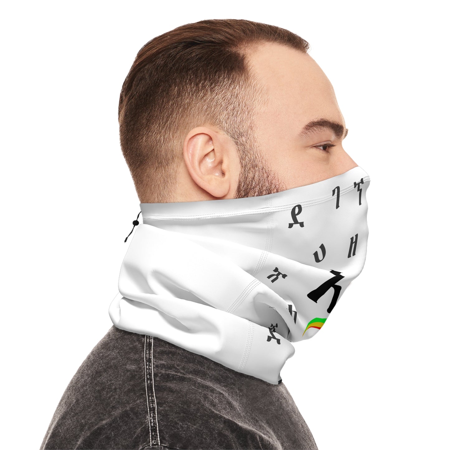 "እምዬ ሀገሬ" Cozy Neck Gaiter, Stylish Scarf, Perfect for Winter Holidays, Travel, Comfort