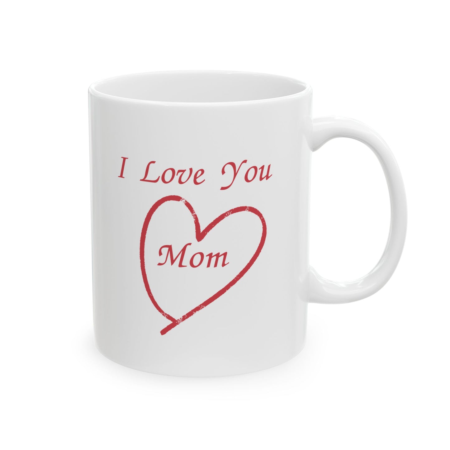 I Love You Mom - Amharic Floral Ceramic Mug