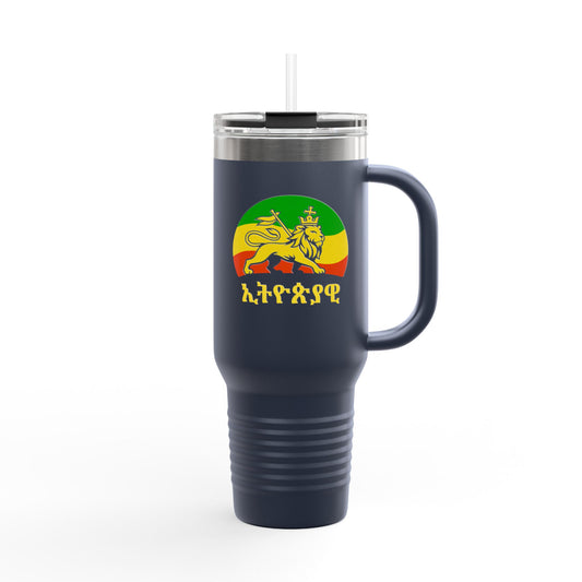 Ethiopic Legacy Insulated Travel Mug | 40oz Mug for On-The-Go