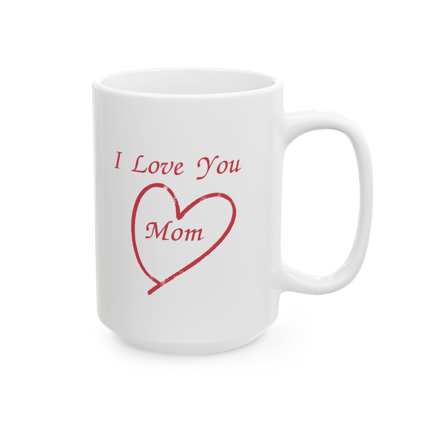 I Love You Mom - Amharic Floral Ceramic Mug