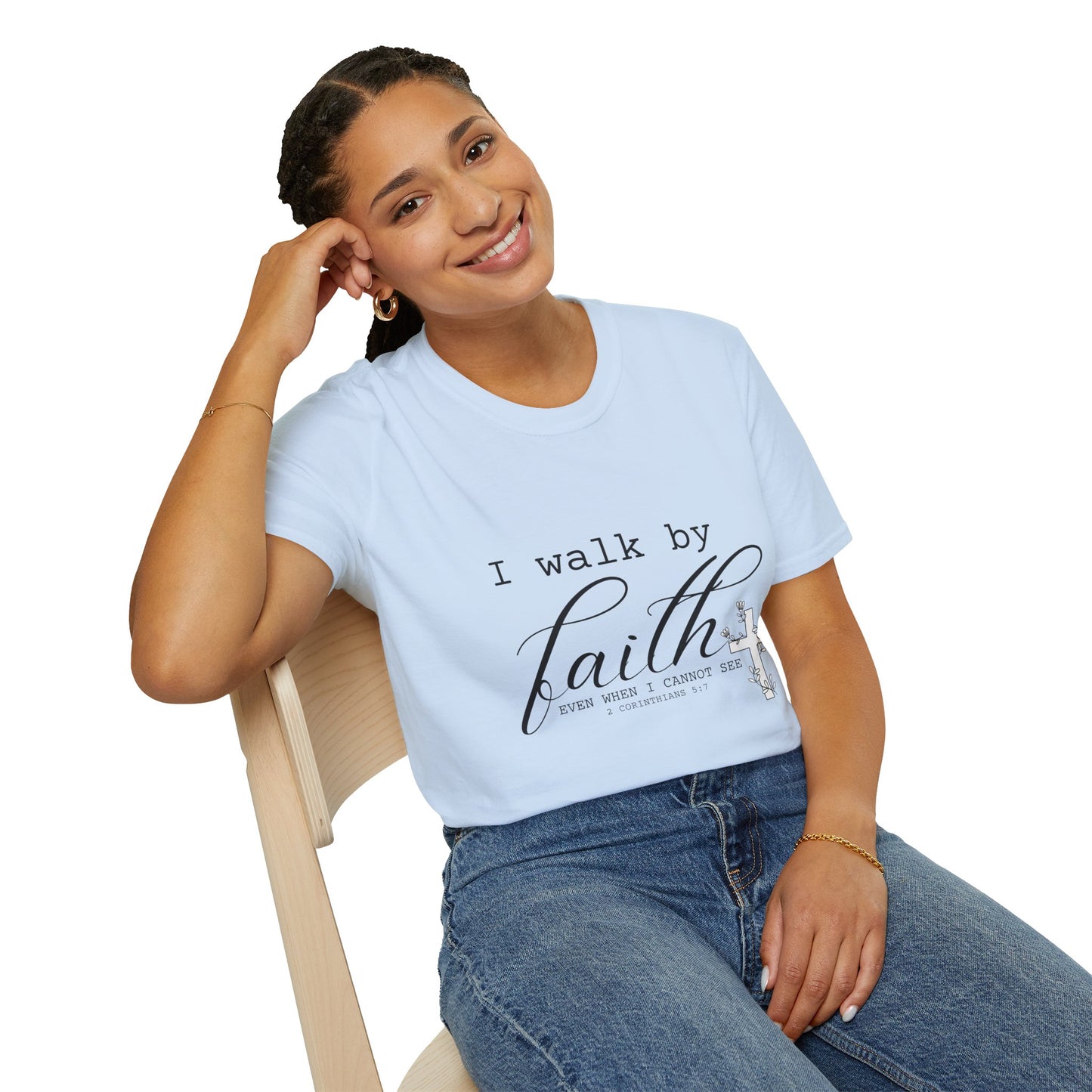 "I walk by Faith" Stylish Graphic Tee
