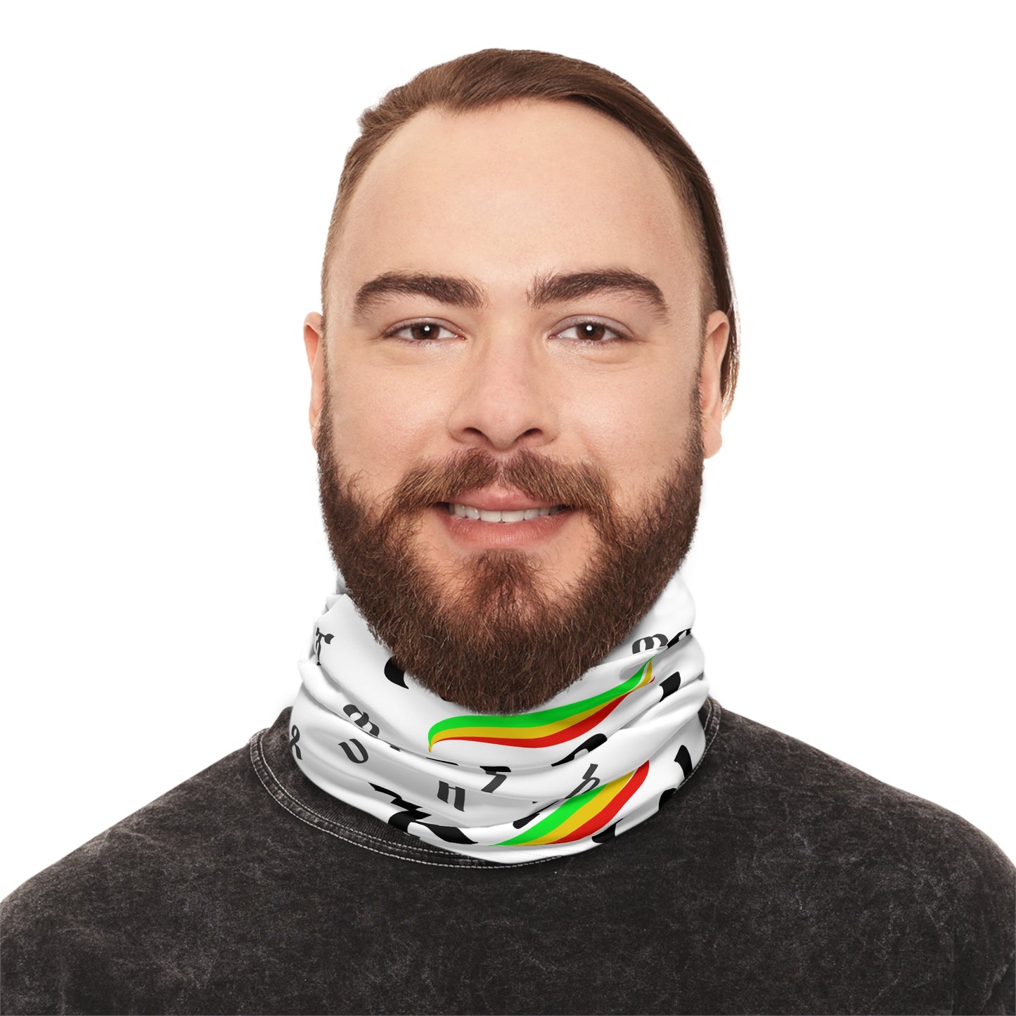 "እምዬ ሀገሬ" Cozy Neck Gaiter, Stylish Scarf, Perfect for Winter Holidays, Travel, Comfort