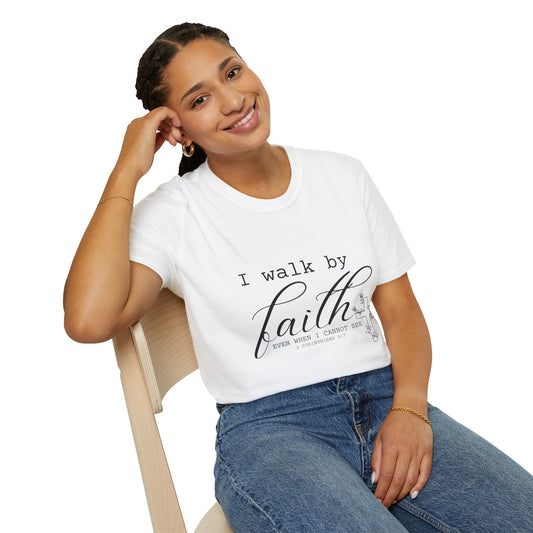 "I walk by Faith" Stylish Graphic Tee