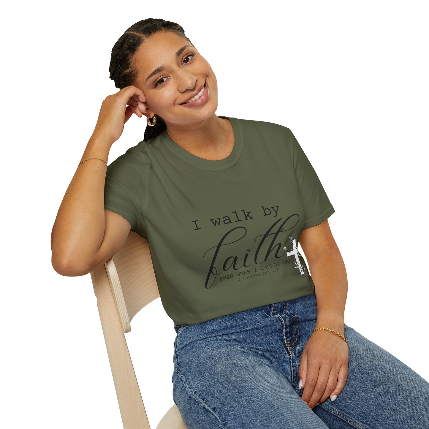 "I walk by Faith" Stylish Graphic Tee