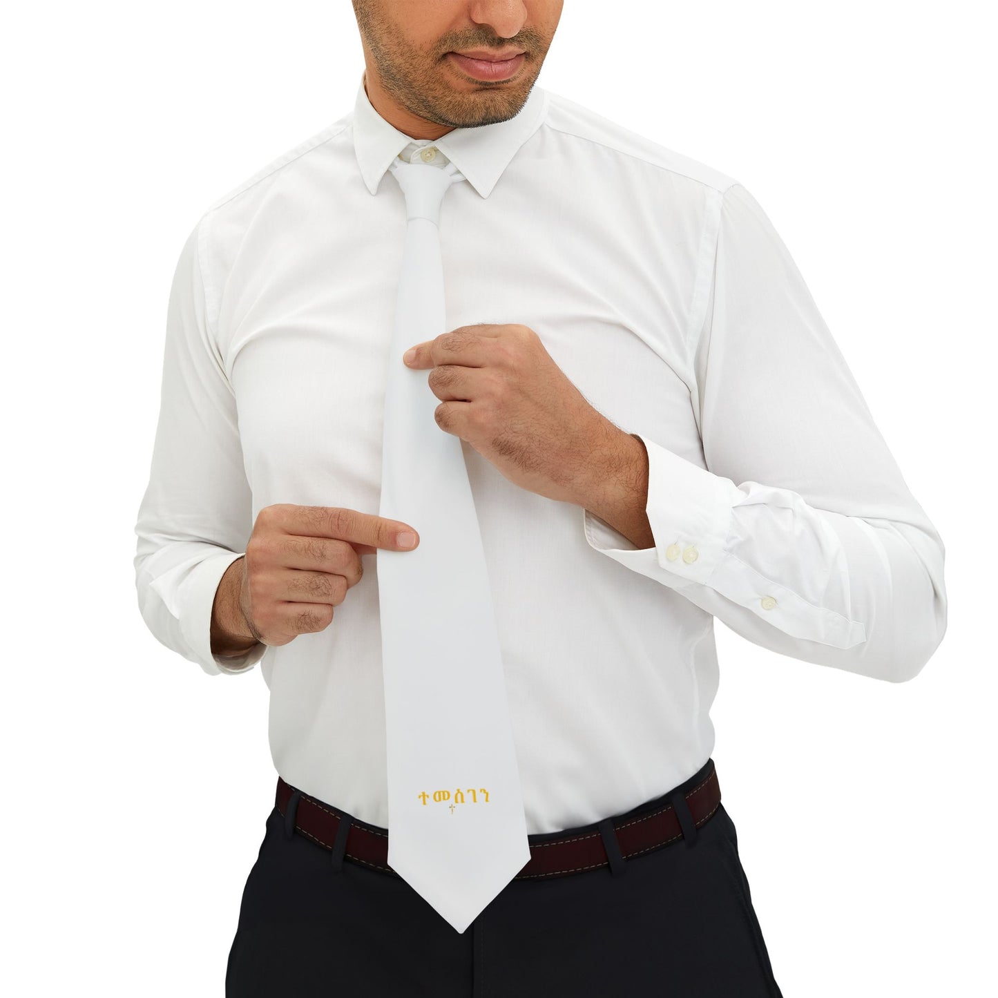Perfect Dad Gift: Elegant White Satin Necktie
